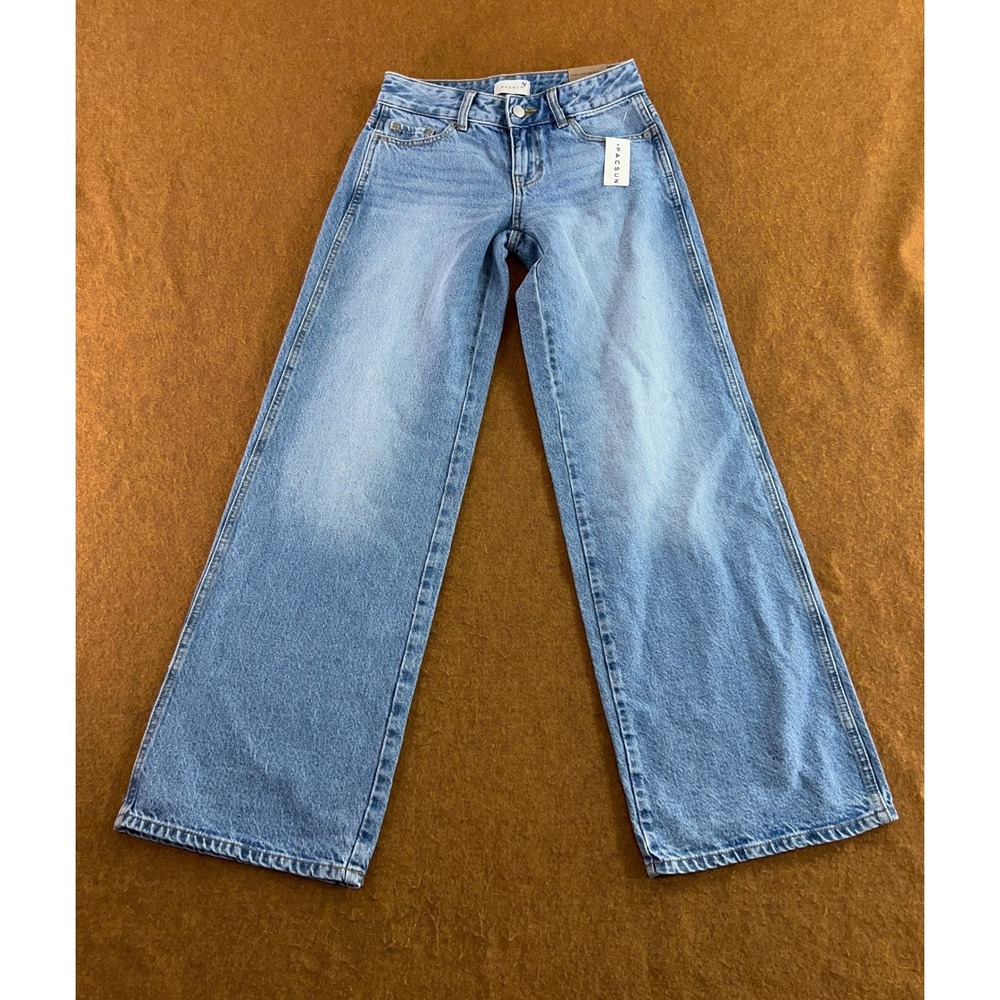 PacSun Womens 23 Light Blue Casey Low Rise Baggy Wide Leg Jeans NWT